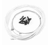 Dilwe Kit de Réparation de Câble de Frein, Câble de Frein Vélo de Montagne Câble de Vitesse Coloré avec Embouts pour VTT Vélo Route Bike(Blanc)
