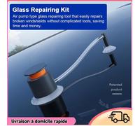 Dilwe Kit de réparation de pare-brise Pompe à Air à Taux de Réparation élevée avec Tube de auto coffret Réparation de fissures