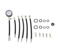 Dilwe Kit de Testeur de Compression de Cylindre de Moteur à, Kit de Testeur de Compression de Moteur en Caoutchouc Métallique, Jauge de 0 à 300 Psi, 5 Adaptateurs, Valve de Maintien de Pression