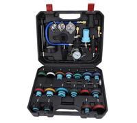 Dilwe Kit de Testeur de Pression du Liquide de Refroidissement, Aluminium avec Jauge 0-35PSI, Outil de Détection de Fuite pour l'entretien du Système de Refroidissement Automobile