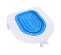 Dilwe Kit d'entraînement aux Toilettes pour Chat, Système de Marche Réglable Antidérapant avec Base en Silicone pour la Transition de la Salle de Bain à la Maison, Remplacement du Bac à Litière en