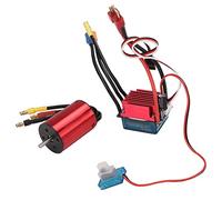 Dilwe Kit ESC de Moteur sans Balais avec Moteur sans Balais 4500 KV, ESC Programmable 35 A, Rotor 4 Pôles en Alliage d'aluminium CNC, Conception étanche à la Poussière, pour Voiture RC 1 14 et 1 16