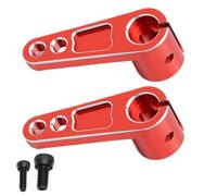 Dilwe Klaxon Servo 25T, Alliage D'aluminium RC CNC, 27,9 Mm, 2 Pièces (Rouge)