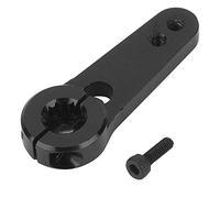 Dilwe Klaxon servo de direction RC en métal 15T pour HSP Échelle 1:5 Noir Argent Noir