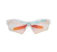 Dilwe L les Verres de Sport Photochrome Légers Protection UV pour Conduire des Vélos de Vélo Garçons Filles Pc + Caoutchouc (Cadre blanc + changement de couleur rouge)