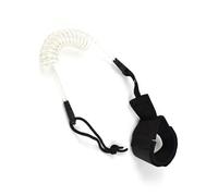 Dilwe La Laisse de Surf avec Cordon enroulé, Sangle de Cheville, 1,2 M pour Le Shortboard, Longboard, Paddleboard, Kayak, Trouver Facilement Votre Planche dans l'eau (White)
