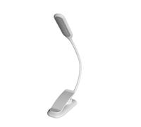 Dilwe Lampe de Partition de Musique, Lampe de Livre LED à Clipser, Protection des Yeux, Batterie Rechargeable USB, Lampe à Clipser pour Partitions de Piano (WHITE)