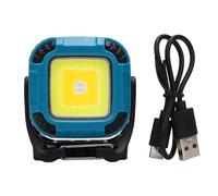 Dilwe Lampe de Travail Magnétique, Lampe LED Rechargeable avec Crochet, Tête Rotative à 180 Degrés et Base Magnétique Puissante, pour Réparation de Voiture, Camping, Travail en Extérieur (W892-1 Bleu)