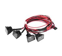 Dilwe LED RC Crawler, Système d'éclairage LEDs de Toit Lampe Accessoire pour RC Axial scx10 Traxxas -4 Voiture (Rouge + Blanc)