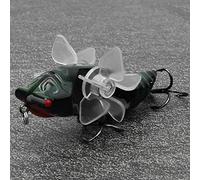 Dilwe Leurre Dur pour Poisson, Appât Bionique en Forme de Cigale avec Hélice Rotative et Hameçon Pointu, pour la Pêche en Eau Douce et en Eau Salée (Y238-7)