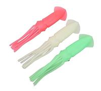 Dilwe Leurres de Calmar Qui Brillent dans Le Noir, Leurres Réalistes de Haute Simulation pour la Pêche en Eau Douce et Salée, 3 Pièces (20cm)