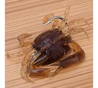 Dilwe Leurres de Pêche Souples en Silicone, Appâts pour Crabe, avec Hameçons Pointus, Matériel Artificiel pour la Pêche, 2 Pièces (3#)