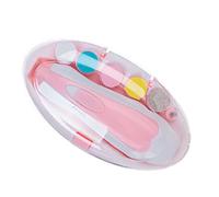 Dilwe Lime à Ongles Portable pour bébé, 6 Têtes de Meulage, Opération Facile à une Main pour Manucure de bébé, Surprise Parfaite pour D'anniversaire (Rose)