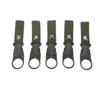 Dilwe Lot de 10 Attaches pour Bouteille d'eau, Anneau Porte-Bouteille pour Ceinture, Sac à Dos, Randonnée, Camping (armée Verte)