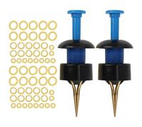 Dilwe Lot de 2 Bandes de Caoutchouc avec étiquette de Peau, Clips D'appât pour la Pêche, Leurre avec Dispositif de Ver de Sang pour la Pêche Grossière à la Carpe, Comprend des Bandes