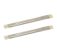 Dilwe Lot de 2 Brosses de Nettoyage Antistatiques ESD avec Poils Souples pour Réparation de Clavier, Téléphone, équipement électronique, Poignée en Métal, Prise Confortable