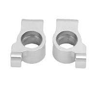Dilwe Lot de 2 Coupelles de Direction Arrière RC, Pièces de Rechange en Alliage pour Direction Arrière Gauche/Droite, pour Voitures à L'échelle 1/24 (Silver)