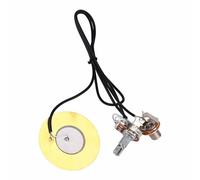 Dilwe Lot de 2 Micros de Guitare, Transducteur Piézo en Métal de 50 Mm, Amplificateur pré-câblé avec Installation Facile, pour Guitare, Mandoline, Violon, ukulélé, Banjo