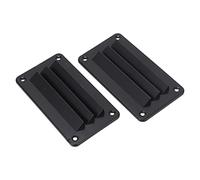Dilwe Lot de 2 Persiennes de Ventilation ABS RV avec Vis, Installation Facile, Aucune Modification pour Camping-car, Yacht, Bateau, Salle de Bain, Cuisine, Bureau, Ventilation (BLACK)