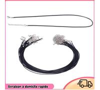 Dilwe Lot de 20 Cordons de Collier en Coton Ciré pour Pendentifs DIY - Matériaux pour Fabrication de Bijoux