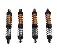 Dilwe Lot de 4 Amortisseurs de Voiture Télécommandés de 90 Mm, Suspension avec 8 Ressorts de Rechange pour Véhicules Tout-Terrain à Chenilles (Gold)