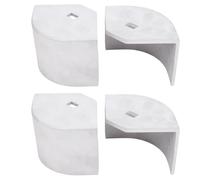 Dilwe Lot de 4 Capuchons d'angle de Ponton en Aluminium moulé pour Coins de Pont Arrondis à 90° de 2-1 2 Pouces à -5 8 Pouces de Hauteur pour la Protection et la Garniture du Pont de Bateau Ponton