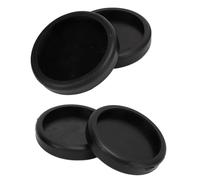 Dilwe Lot de 4 Coussinets de Bras en Caoutchouc pour Cric de Levage, Coussinets de Levage Ronds en Caoutchouc de Haute dureté de 5 Pouces de Diamètre, Réducteurs de Glissement, Adaptés aux