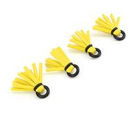 Dilwe Lot de 4 Indicateurs de Touche pour la Pêche à la Mouche, Flotteurs en Mousse Haute densité avec Anneau en Caoutchouc en Forme de O, Accessoires pour la Pêche à la Mouche (Yellow)