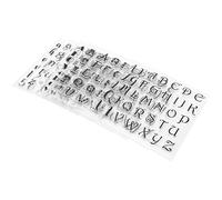 Dilwe Lot de 8 Tampons Alphabet Transparents avec Lettres Claires pour Bricolage, Scrapbooking, Cartes de Vœux, Décoration d'album Photo, Placement Précis, Fournitures Artisanales Réutilisables