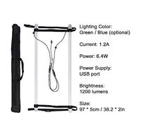 Dilwe Lumière LED à Paddle, Changeant de Couleur, Batterie Rechargeable, Sac de Transport, Imperméable, adapté à la Planche à Paddle, Kayak (lumière Verte)