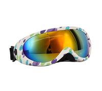 Dilwe Lunettes de soleil coupe-vent pour chien, protection UV, sangle réglable et design anti-buée, pour chiens de petite et moyenne taille (cadre blanc violet)