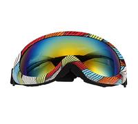 Dilwe Lunettes de soleil coupe-vent pour chien, protection UV, sangle réglable et design anti-buée, pour chiens de petite et moyenne taille (monture rayée)