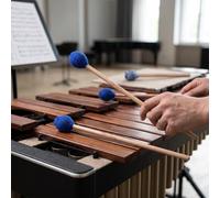 Dilwe Maillets Marimba, 2 Bâtons de Percussion en Bois D'érable avec Tête Enveloppée de Fil pour Xylophone, Glockenspiel, Carillon, Tambour de Langue