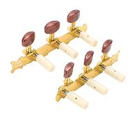 Dilwe Mécaniques de Guitare, Jeu de Mécaniques avec Poignée en Agate Dorée, Rapport de Transmission 14:1 pour Guitares Classiques