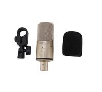 Dilwe Microphone à Condensateur, Microphone D'enregistrement égaliseur 3 Bandes à Faible Bruit avec Connecteur XLR Indicateur d'alimentation pour Studio en Direct