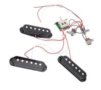 Dilwe Micros à Guitare électrique Réglables, Fil de Cuivre, Haute sensibilité, Kit D'accessoires pour Guitares en Panneau ST, Noir