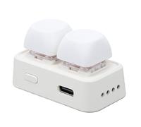 Dilwe Mini Clavier Bluetooth USB, Clavier Macro 2 Touches avec Rétroéclairage RGB pour Jeux, Bureautique et Multimédia
