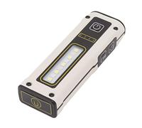 Dilwe Mini Lampe de Poche à Double Source de Lumière, 800 MAh, Charge de Type C, Lampe de Poche LED COB Portable Réglable avec Queue Magnétique Puissante, pour le Camping en Plein Air, (WHITE)