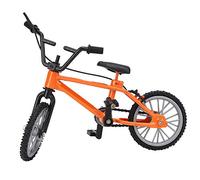 Dilwe Mini Modèle de Vélo de Montagne, Jouet sur Chenilles 1/10 RC avec Pneus Reconfigurables Amovibles et Design Rétro à Double Tige, pour Décoration SCX10 D90 D110 (Orange)