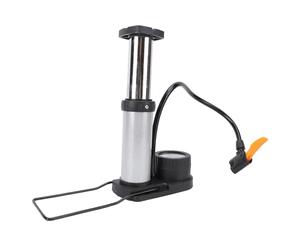 Dilwe Mini Pompe à Vélo, Gonfleur de Pneu à Pied Compact avec Manomètre de Haute Précision pour Vélo électrique Moto Voiture