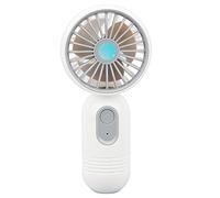 Dilwe Mini Ventilateur Portable, 3 Vitesses Réglables, Rechargeable par USB, avec Poignée Antidérapante, Idéal pour L'intérieur, L'extérieur, les Voyages et le sport. Cadeau Parfait (WHITE)