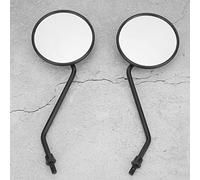 Dilwe Miroir de Motos d'effet Arrière, Ajustement Large et Beau Design, Installation Facile, Motos, Coquille d'abs, Noir, avec un Ajustement Universel, pour la Plupart des Modèles