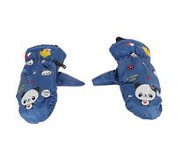 Dilwe Mitaines de Neige pour Enfants, de Ski Imperméables, Polaire en Polyester épais, Chaud, Coupe-Vent, Motif pour Les Tout-Petits et Les Enfants, Marche en Hiver, Course à Pied, équitation (Blue)