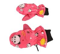 Dilwe Mitaines de Neige pour Enfants, de Ski Imperméables, Polaire en Polyester épais, Chaud, Coupe-Vent, Motif pour Les Tout-Petits et Les Enfants, Marche en Hiver, Course à Pied, équitation (Pink)