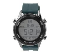 Dilwe Montre de Sport de Conception Durable avec Verre Acrylique Robuste, Adaptée aux Activités de Plein Air pour Hommes, Bracelet en Silicone WR50M pour étudiant (Vert foncé)