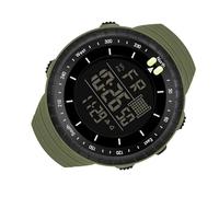 Dilwe Montre de Sport électronique Veilleuse Grand écran Flèche Boîte de Rangement/Sangle de Couverture Montre Numérique pour Les Amateurs de Sports de Plein Air (Green)