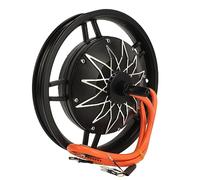 Dilwe Moteur de Moyeu de 14 Pouces, Moteur de Moyeu sans Balais en Alliage d'aluminium 48V 72V 1000W 5000W Capteur Hall Frein à Disque Couple élevé pour Moto électrique Vélo électrique Scooter