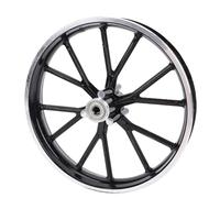 Dilwe Moyeu de Roue de Vélo Tout-terrain de 10 Pouces, Jante de Remplacement en Alliage d'aluminium 2.50-10 pour Mini Pocket Bike 49-50ml (Devant)