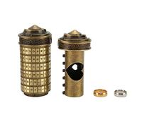 Dilwe Ornement Classique de Serrure de Mot de Passe de Lettre de Bricolage avec le Code Réglable, Stockage pour des Clés et des Bijoux, Bronze Vert