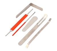 Dilwe Outils de Réparation Saxophone 6PCS, Couvercle clé à Lisser, Ressort L'aiguille et Crochet, Tuner Couverture Sonore, Pinte Plate E, Simple pour les Clarinettes, Flûtes